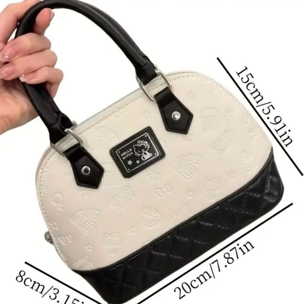 Hello Kitty Black and Cream Satchel - Picture 5 of 7